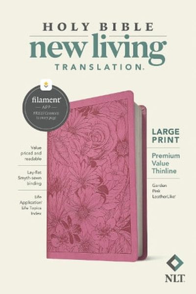 NLT Large Print Premium Value Thinline Bible, Filament