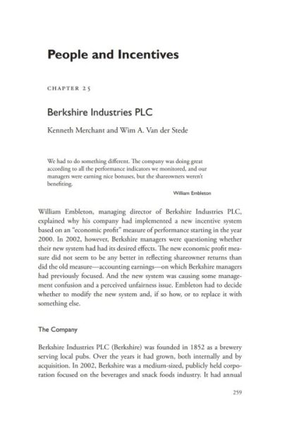 A Casebook on Corporate Renewal, Ch. 25 - Berkshire Industries PLC