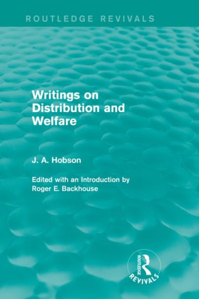 Writings on Distribution and Welfare (Routledge Revivals)