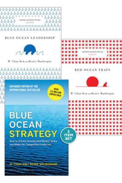 Blue Ocean Strategy with Harvard Business Review Classic Articles “Blue Ocean Leadership” and “Red Ocean Traps” (3 Books)