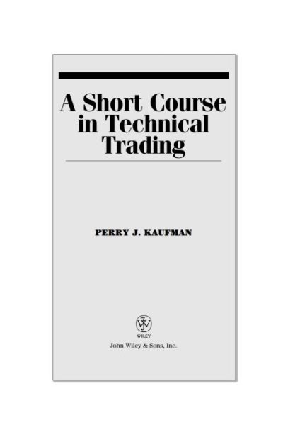 A Short Course in Technical Trading