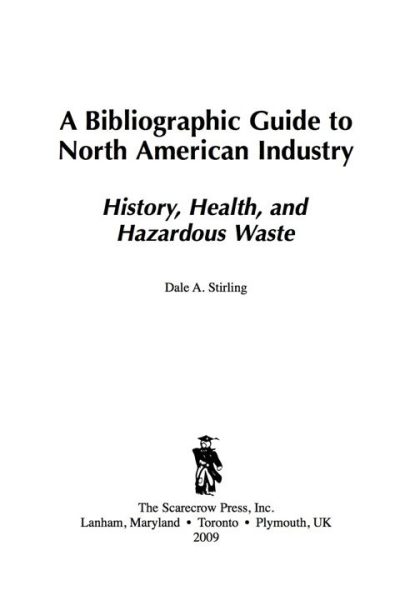 A Bibliographic Guide to North American Industry