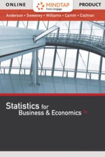 XLSTAT Education Edition, [Instant Access] for Anderson/Sweeney/Williams/Camm/Cochran's Statistics for Business & Economics, 13th Edition, [Instant Access], 2 terms (12 months)
