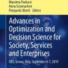 Advances in Optimization and Decision Science for Society, Services and Enterprises: ODS, Genoa, Italy, September 4-7, 2019