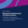 Managementleistungen richtig beurteilen: Unternehmensplanung und Führungskräftebeurteilung im globalen Umfeld